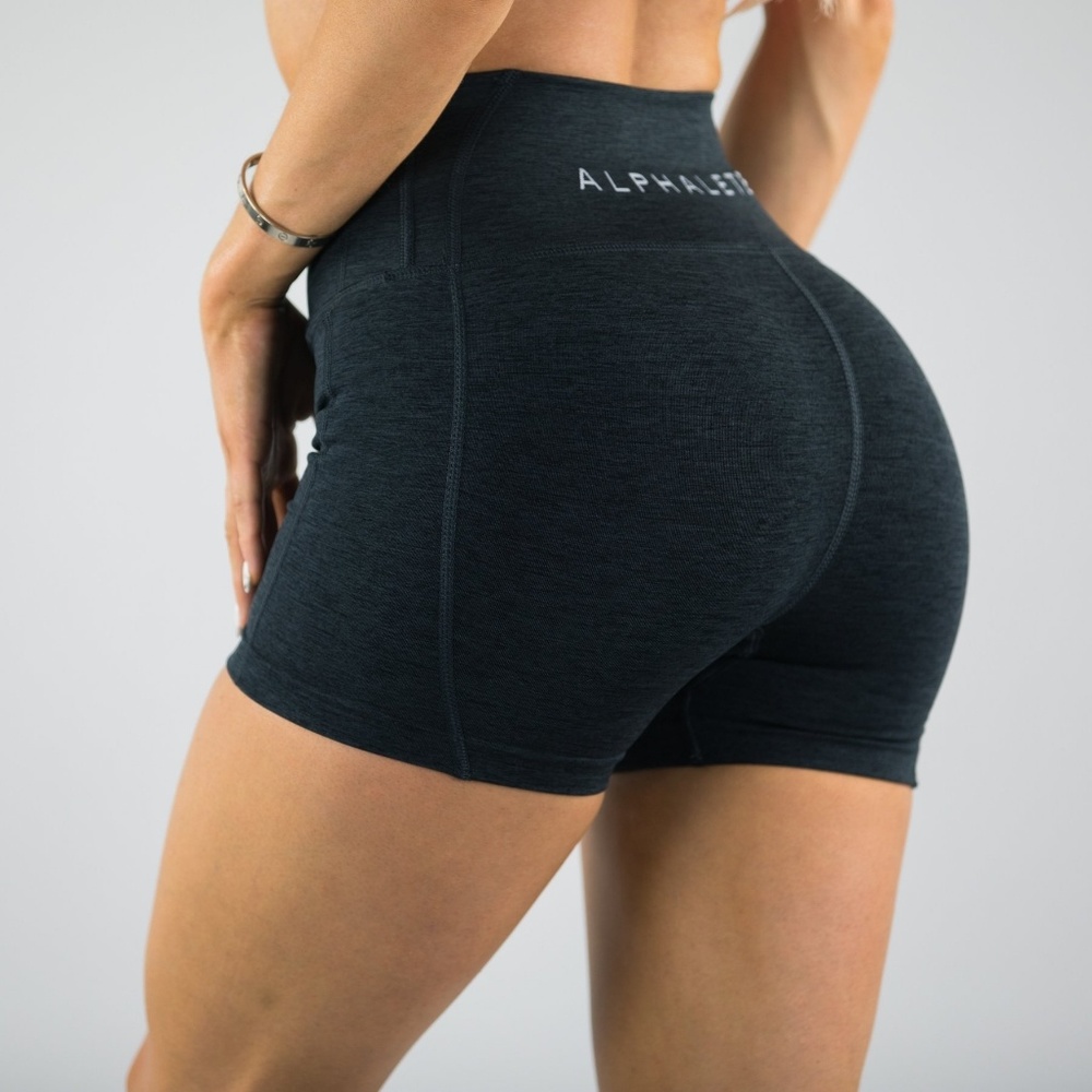 Alphalete Revival Shorts NWT Marl Black S